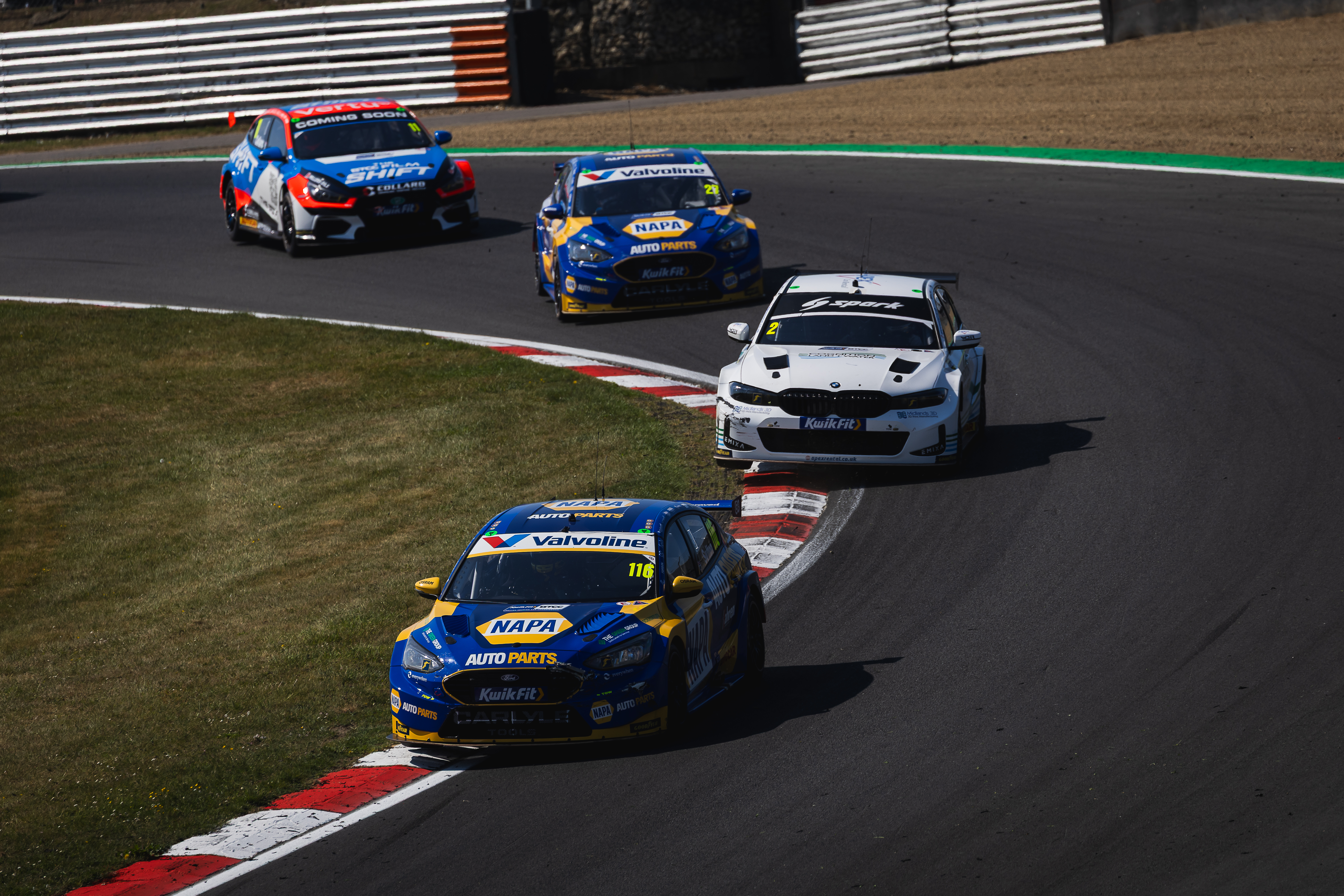 Sutton masters the mixed conditions to take victory in race one at Brands Hatch